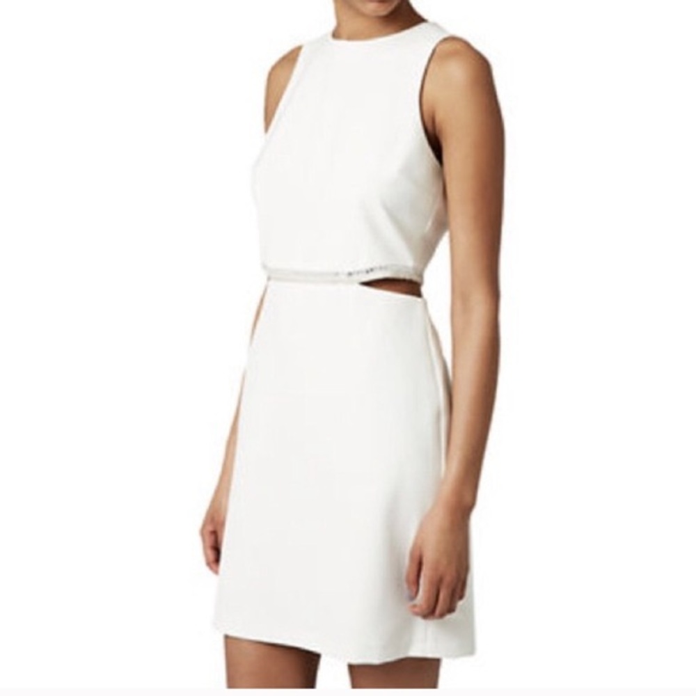 topshop white bodycon dress Topshop White Square Neck Bodycon Mini Dress